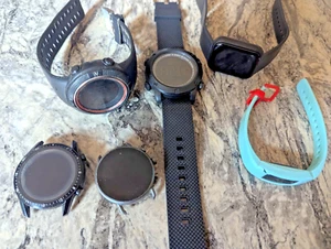 Mixed Huawei GT2,Fossil Fitbit etc 6 Watches Joblot - Picture 1 of 13