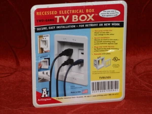 Arlington TVBU505 Recessed Electrical Box, Two-Gang TV Box - Picture 1 of 2