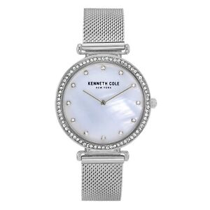Kenneth Cole Ladies Watch, White Dial & Silver Meshed Strap, 36mm, KC50927002
