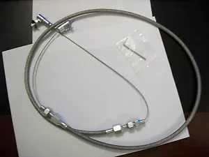 FMR UNIVERSAL 36" INCH THROTTLE/GAS PEDAL STAINLESS STEEL CABLE KIT, HZ-6054X - Foto 1 di 1