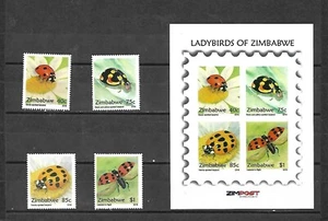 ZIMBABWE 2018, INSECTS- LADYBIRDS, 4v+ S/S, MNH,. - Picture 1 of 1