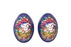 Plastic Easter Eggs Ullman Company Bunny Basket Purple Egg Candy Vtg Lot Of 2