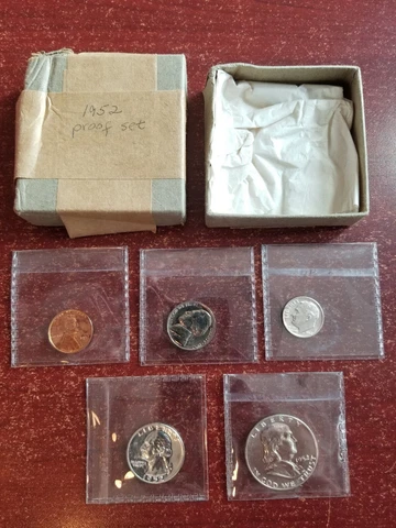 1952 U.S. Proof Set In Original Mint Box Cover