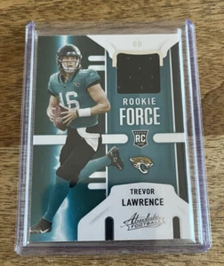 Panini Absolute Football 2021 Trevor Lawrence Rookie Force Relic #RF-TRL Jaguars - Imagen 1 de 2