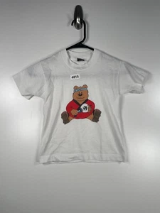 Vtg Screen Stars Best Unisex Kids Japanese Bear Graphic T Shirt White Sz 6-8 - Picture 1 of 11