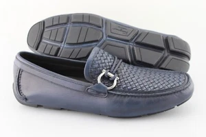 Herren Salvatore Ferragamo "Front 2" Marineblau Leder Halbschuhe Größe US 10 - E - Bild 1 von 7