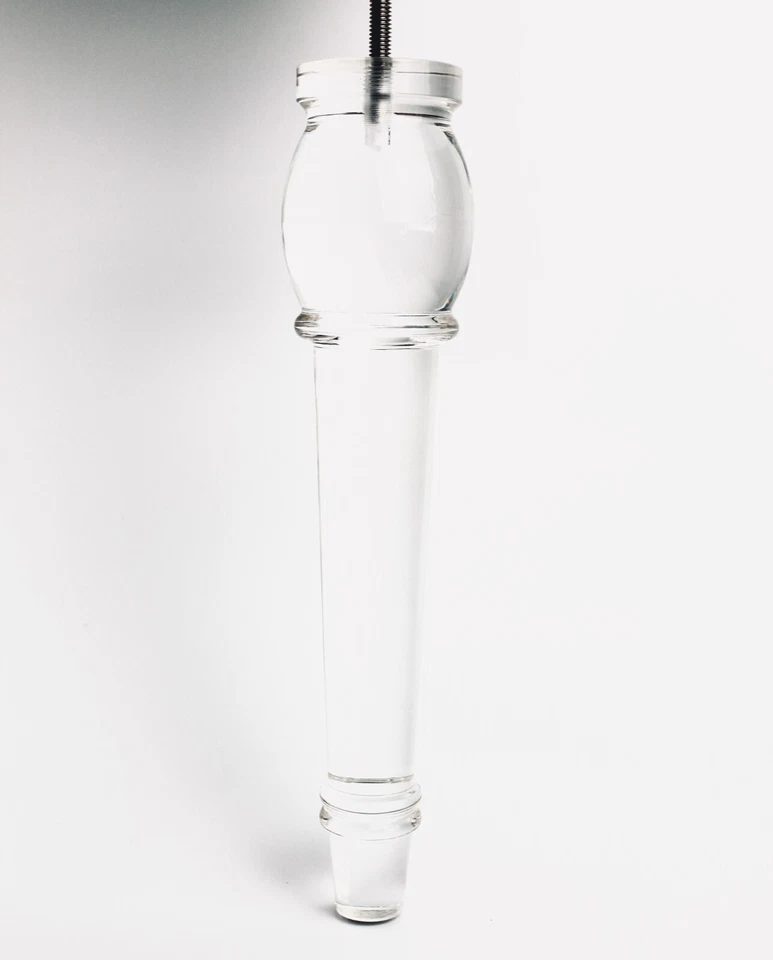 Sofá/Silla/Pata de Mueble Otomano Torneado Acrílico 12" - Juego de 4 Foto 1 de 4