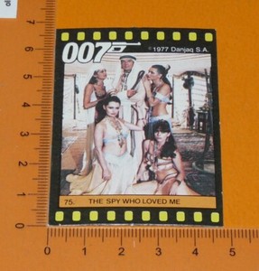 #75 JAMES BOND 007 SPY WHO LOVED ME ROGER MOORE SHEIKH MONTY GUM CARD 1985