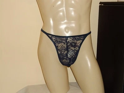 Mens G String Thong Brazilian Front Back Choice Custom Color/Size Lace Fabric - Image 1 of 4