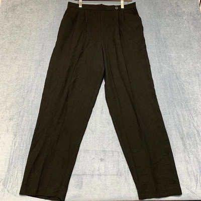 Norton MCnaughton Dress Pants Womens 14 34x30 Black Pleated Straight Leg Formal - Image 1 of 4