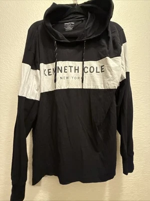 Camisa con capucha negra para hombre Kenneth Cole talla XL 100 % algodón Foto 1 de 3
