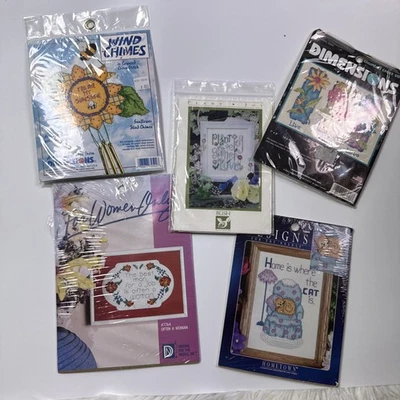 Mini kits de agujas de punto de cruz lote de 5 paquetes sin abrir suministros de artesanía B Foto 1 de 4