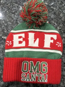 Elfo La Película Bordada OMG Santa! Gorro Cuff Pom Navidad Adulto - Imagen 1 de 3