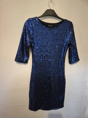 Club L Women's Blue Sparkly/sequin Mini Dress Size 8 - Image 1 of 4