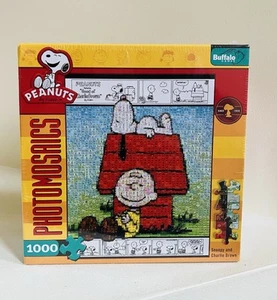 PEANUTS Photomosaics Puzzle by Buffalo: Snoopy & Charlie Brown 1000 pc w/ Poster - Picture 1 of 7