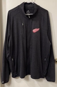Men's XL Detroit Red Wings Antigua Gray Full-Zip Jacket Top Jersey  Material - Picture 1 of 10