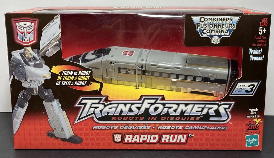 Transformers Robots In Disguise RID Rapid Run Train Hasbro 2001 Raro Sellado Nuevo en Paquete Foto 1 de 4
