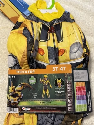 Nuevo con etiquetas Disfraz de Transformers Rise of the Beasts Bumblebee para niños pequeños 3T-4T Foto 1 de 4