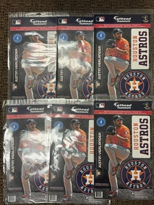 Lot of 6 Justin Verlander FATHEAD Houston Astros MLB Vinyl Wall Graphic 16" INCH - Picture 1 of 2