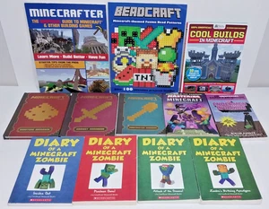 Lot of 12 Minecraft Books; Guide To ,Handbook & Diary of a Zombie, Minecrafter++ - Picture 1 of 6