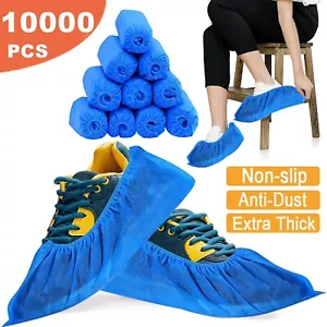 10000pcs Non-Woven Shoes Cover Large Disposable Anti Slip Treads Resistant Dust - Picture 1 of 24