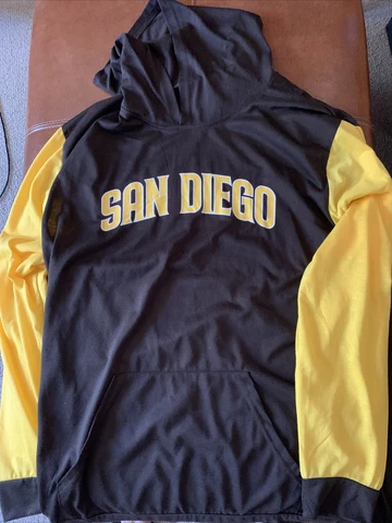 New San Diego Padres Pullover Hoodie - Brown Yellow - Never Worn Adult XL Cover