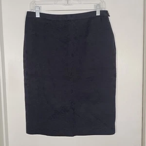 Michael Kors Women's 10 Navy Blue Lined Knee Pencil Skirt Made In Italy Career - Picture 1 of 8
