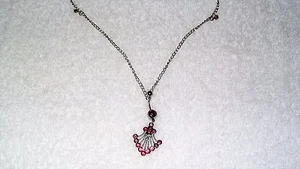 Belly Chain Pink Crystal Rhinestone Fan Belly Button Ring Jewelry Dancer Sexy - Picture 1 of 3