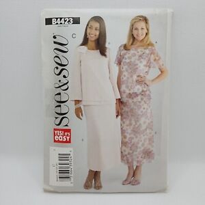 Butterick See & Sew 4423 Misses' Dress Seperates Top Sewing Pattern Size Uncut