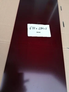 Plexiglasscheibe,Acrylglasscheibe 673x291mm,3mm stark,rot,gebraucht, Blickdicht - Bild 1 von 1