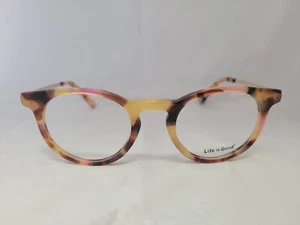 LIFE IS GOOD LG Becca Tortoise/Pink Round Full Rim Eyeglasses Frames 48-22-140 - Picture 1 of 5