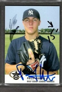 2005 Just #25 Philip Hughes Gulf Coast Yankees Signed Autograph (TT23) SWSW - Picture 1 of 2