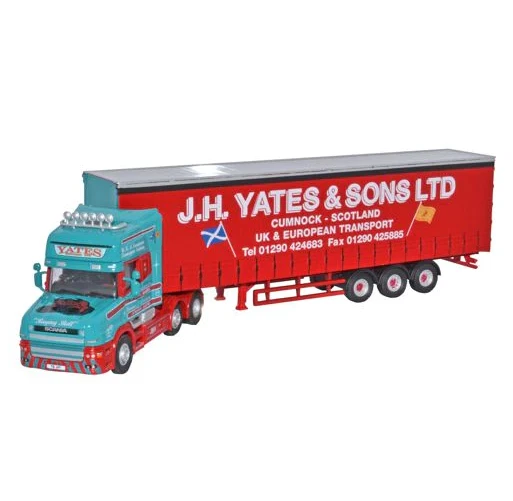 Oxford 76TCAB003 Scania T Cab Topline Curtainside J H Yates 1:76 Scale - Изображение 1 из 1