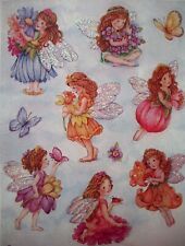 Hallmark Flower Fairy Faerie fairies glitter wing stickers package 2 sheets
