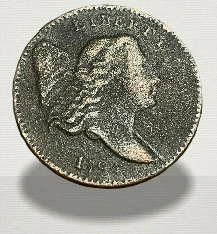 1794 Half Cent Liberty Cap Low Mintage 81,600 Rare USA Coin only 81,600 made Cover