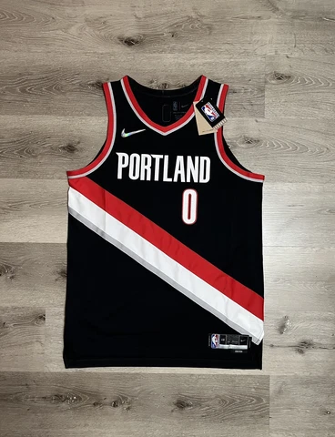 Nike Portland Trail Blazers Damian Lillard Authentic Jersey Sz 48 L 75th Nba Cover