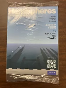 Last Printed United Airlines Hemispheres Magazine, Sept 2024, Sealed in Plastic - Imagen 1 de 2