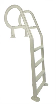 AQUA SELECT® Aqua Select Heavy Duty Resin In Pool Deck Ladder Above Ground - White or Grey