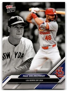 2024 Topps Now Lou Gehrig Day Paul Goldschmidt St. Louis Cardinals #LGD-22 - Picture 1 of 2