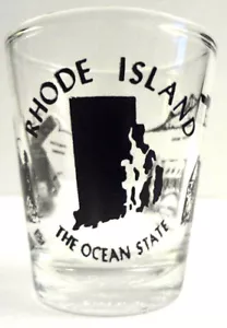 RHODE ISLAND SHOT GLASS VINTAGE TRAVEL SOUVENIR OCEAN STATE NEWPORT JAMESTOWN - Picture 1 of 8