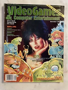 VIDEO GAMES & COMPUTER ENTERTAINMENT MAGAZINE NOV 1990 ELVIRA MISTRESS OF DARK - Picture 1 of 4