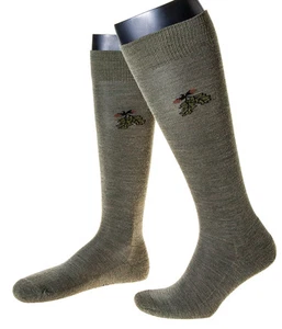 Jagd-Kniestrumpf, Motif oak Leaf, Plush Sole 70%Virgin Wool Made IN Germany - Bild 1 von 1