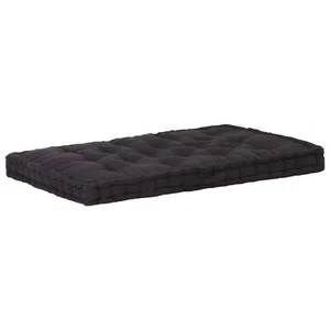 Pallet Floor Cushion Cotton 120x80x10 Black S7K6 - Picture 1 of 7