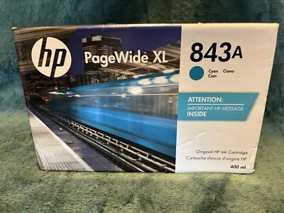 Cartucho de tinta ciano HP 843A genuíno dezembro de 2026 C1Q58A - Imagem 1 de 4