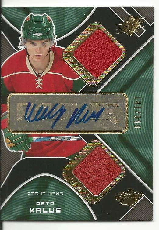 2007-08 SPX Petr Kalus Auto Rookie Card RC Jersey Patch #216 Mint /999 - Image 1 of 1