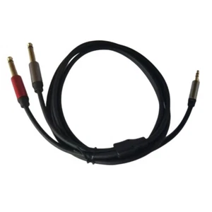 3.5mm 1/8-inch Stereo TRS Male to 2 Dual 6.35mm Mono TS Male Y Splitter Cable - Picture 1 of 8