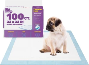 Puppy Pads Leak-Proof 100 Count 22"X 22" | Pee Pads for Dogs Quick Absorb 6-Laye - Picture 1 of 12