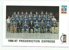 1986-87 Fredericton Express (AHL) Team photo card