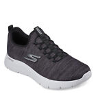 Męskie sneakersy Skechers, GOwalk Flex - szeroka szerokość 216484WW-BKW czarne / białe siateczki