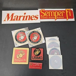 Lot United States Marine Corps USMC 3, 4" Reverse Window Sticker Bumper Sticker - Picture 1 of 8